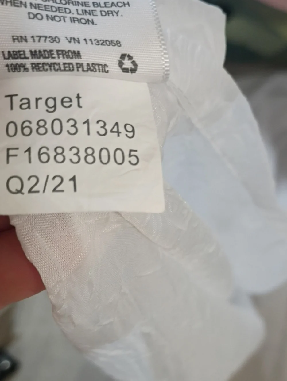 1 White Linen-Look Fabric Panel